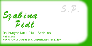 szabina pidl business card